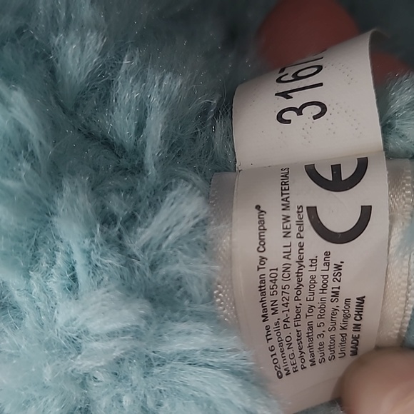 Manhattan Toy Co. 2016 Dinosaur T-Rex Aqua Blue Soft 12" Plush Stuffed Animal - Picture 10 of 10